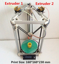 2016 upgrade He3D high quality reprap 3d printer with Dual Extruder delta 3d printer DIY kit