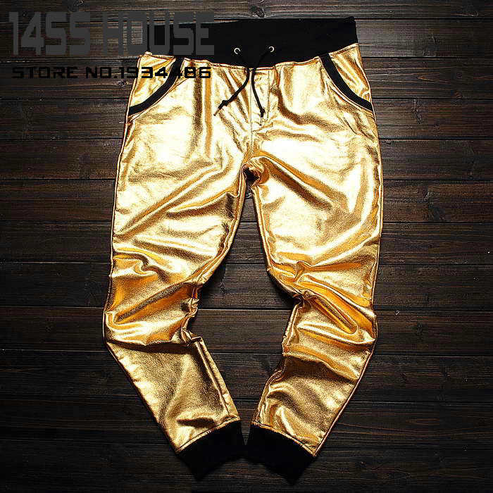 gold hip hop pants