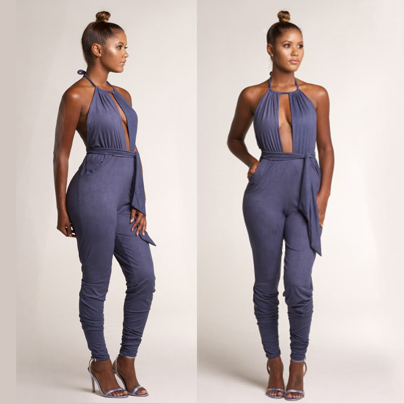 Summer-Style-Women-2015-faux-suede-Rompers-women-Jumpsuit-long-Macacao-Feminino-Casual-Overalls-backless-purple