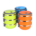 1Pcs Durable Round Shape Portable Food Container Thermal Lunch Box Bento Food Picnic Container