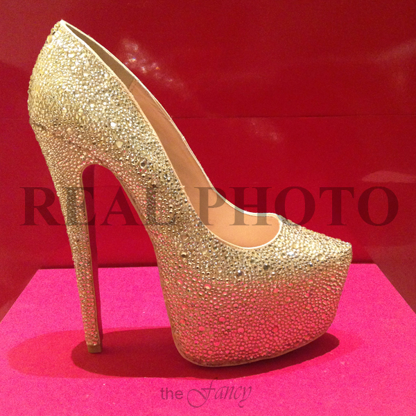 Aliexpress.com : Buy REAL PHOTO Rhinestone Crystal Gold High Heels ...
