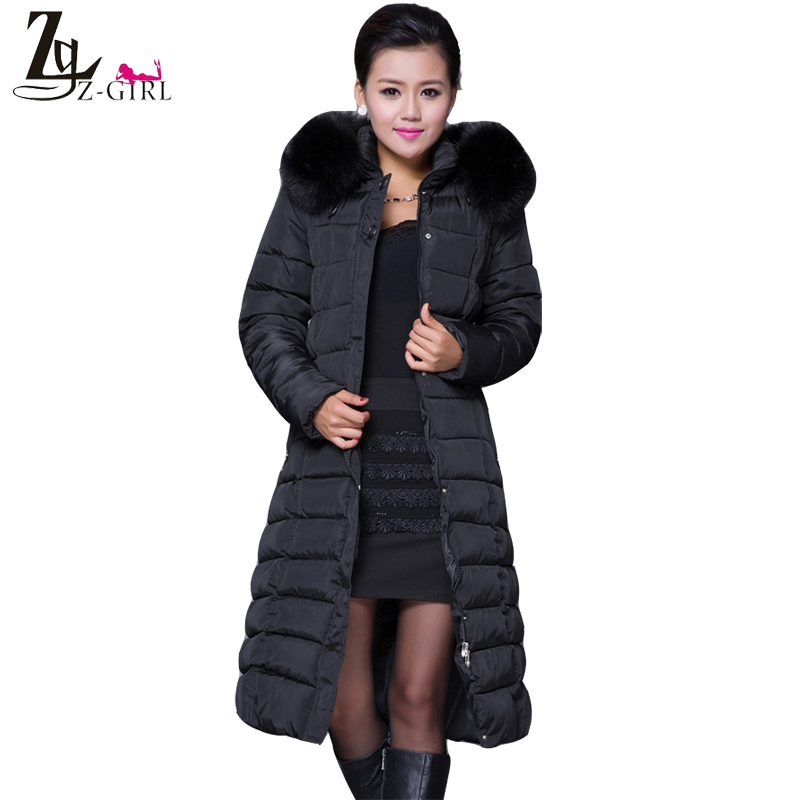 Winter Jacket Women 2015 Winter Coat Women Plus Size 5XL Long Parka Luxury Fur Cotton-Padded Down Coats Women Jackets SY3600