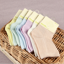Free shipping 12 pieces lot 6pair 100 cotton Baby socks newborn floor socks Double needle socks