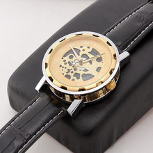 2015 Side hollow Fashion Men watch leather wristwatch Luxury Watches Men sport Watch Retro Quartz watch
