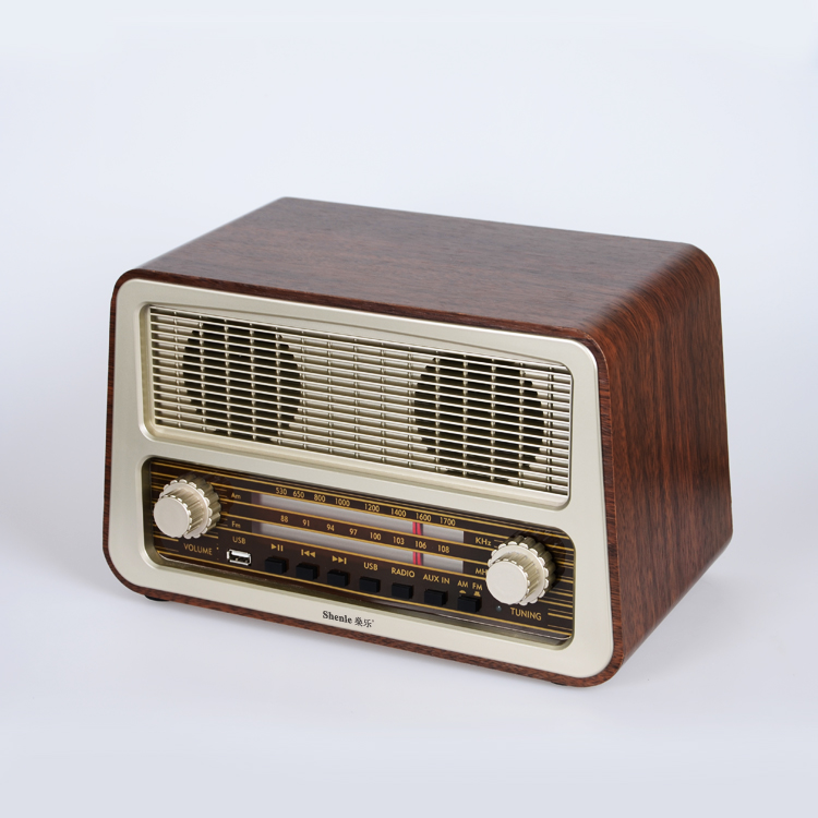 Wool antique old fashioned vintage radio desktop am fm home use radio