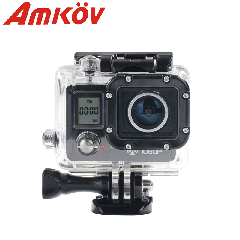 AMKOV AMK5000S 20MP 1080P Wifi 170 Wide Angle Outdoor Action Sports Camera Waterproof 30M Shockproof Digital Cam Video Camcorder