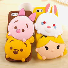 Hot sale! Lovely 3D Cartoon Tsum Sulley Daisy Mike Soft Silicone Mobile Phone Back Cover Cases For iPhone 6 6s 6Plus 6sPlus