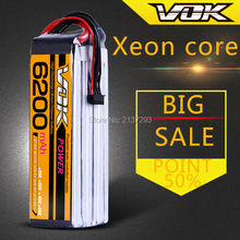 New Arrival VOK 4S 14.8V 35C 6200mAh Lipo RC Battery XT60 for RC Helicopter RC Airplane RC Hobby Free shipping