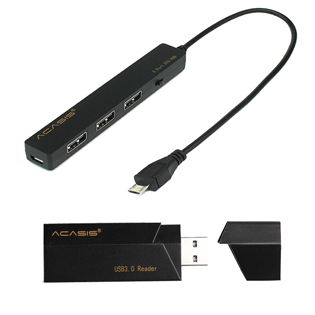 10070TW A Acasis H027 IS001 OTG Micro USB HUB Simultaneous Charging Cable High Speed USB3 0