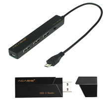 10070TW-A Acasis H027 & IS001 OTG Micro USB HUB Simultaneous Charging Cable High Speed USB3.0  SD TF Multi Card Reader PC Mobile
