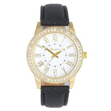 Yoner Watch Fashion Women Quartz Dial Leather Analog Wrist Watch Round Case Diamond Watch Relojes Mujer Montre Femme