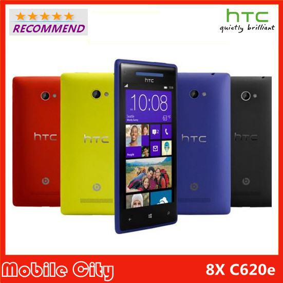 8X Original Refurbished Unlocked HTC 8X C620e Windows Phone 8 Dual core 8MP Camera 8G16G Internal