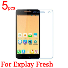5pcs Ultra Clear LCD Screen Protector Film Cover For Explay Fresh Protector Film + cloth Free Shipping