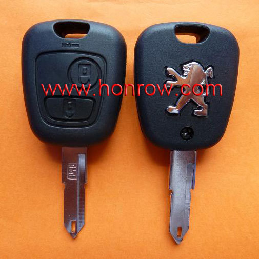 High quality Peugeot 2 button remote key with 206 blade 433Mhz ID46 Chip