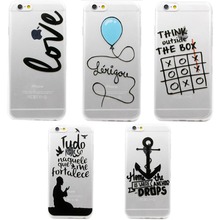 Lovely Funny Words Printing Soft Silicon Back Cover Case Funda Coque For iphone 6 6S plus TPU Capinha