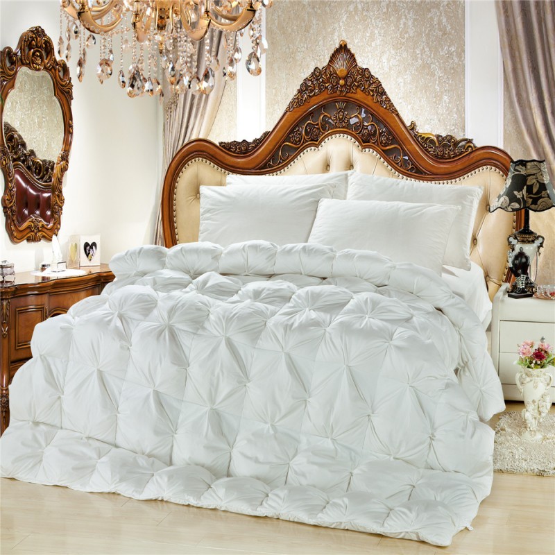 2020 Dreamworld Down Comforter White Pink Satin Duvets Duck