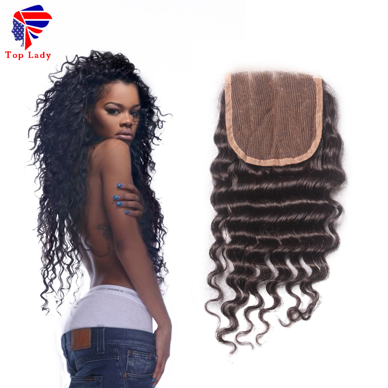 Гаджет  7A Best Peruvian Deep Wave Closure 100% Virgin Human Hair Swiss Lace Closure With Bleached Knots Free Middle 3 Part Freeshipping None Волосы и аксессуары