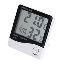 Mini Digital LCD Temperature Humidity Meter Clock Indoor Hygrometer Thermometer 5A76