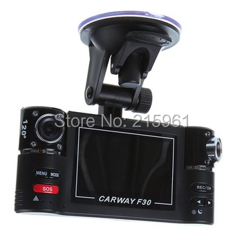 High quality 2 7 inch Dual Lens Camera Car DVR F30 Black HD LED Screen Dash