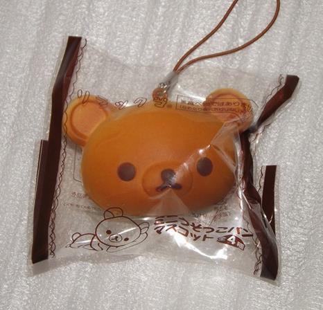 18pcs-5.5cm Kawaii san-x rilakkuma squishy  bread Mobile Phone Straps  bag charms squishies  Wholesale