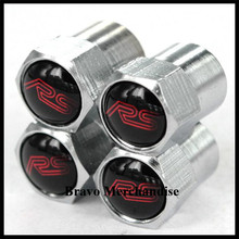 4caps/set mini-type automobile wheel tire tyre valve cap cover with rs car brands logo emblem badge