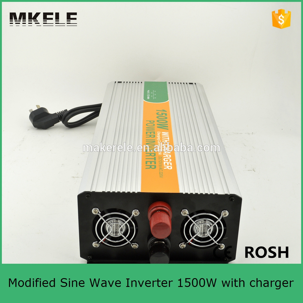 MKM1500-121G-C modified sine wave 1500 power inverter 1500 watt 120v inverter 12vdc high power inverter efficiency with charger