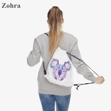 POLYGON KOALA 3D printing Women’s Men’s Gym Bags Daypack Handbag mochila feminina bolso de lazo Travel drawstring bag backpacks
