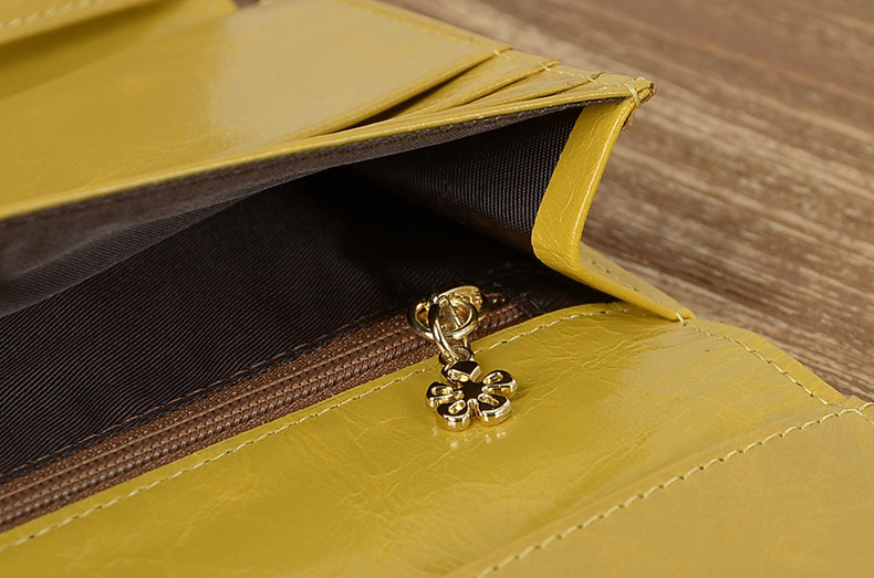 Imported Grain Leather Korea Style Burnished Leather Women's Long