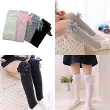 Cheap Factory Price Kids Girls Cotton Stockings Tights School High Knee Bow Leg Warmer 1 7