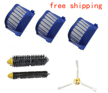 3 Aero Vac hepa filter+Brush kit for iRobot Roomba 600 Series 620 630 650 660 etc robot vacuum cleaner replacement parts