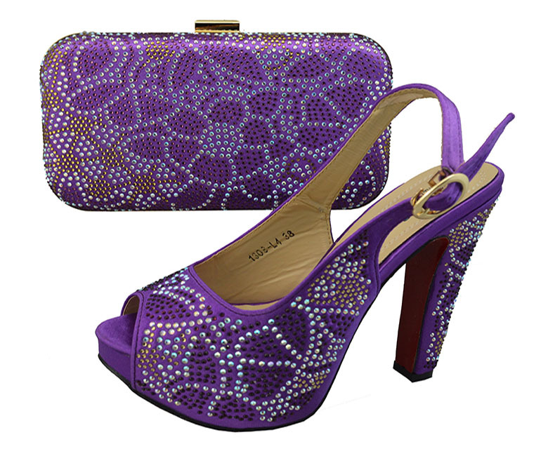 purple fashion wedding shoes ,Italian shoes and bags set to match ...