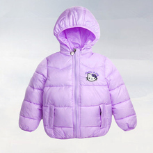 New 2015 Hello Kitty Girl s Winter jackets hooded children s Coats winter warm Outerwear Coats