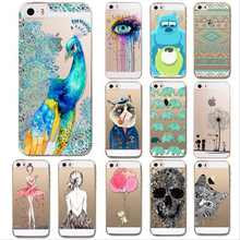 Case For iPhone 5 5S 5G Clear Silicon Back Cover Phone Bags For IPhone5 I5 Hot Ultra Thin Soft TPU Gel Original Transparent