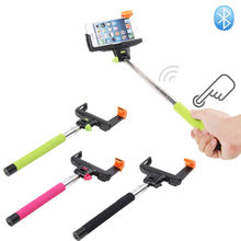 Bluetooth Selfie stick Handheld Monopod with Smartphone Adjustable Remote Wireless for iPhone Samsung IOS Android Black