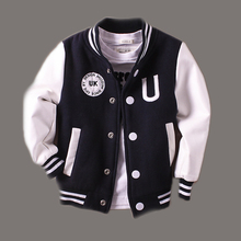 2-9T Baby Boy Clothes Boys Jacket 2016 Spring Letter Boys Outwear For Children Brand Kids Coats For Boys Baseball Sweatershirt
