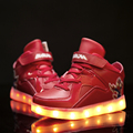 Zapatillas Con Luces 2016 New Kids Light Up Kd Shoes USB Charging Children Lighting Shoes Growing
