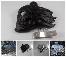 Cruiser motorcycle horn wildfire Kito skull carburetor engine cover protective cover decorative metal trim cover speaker trim