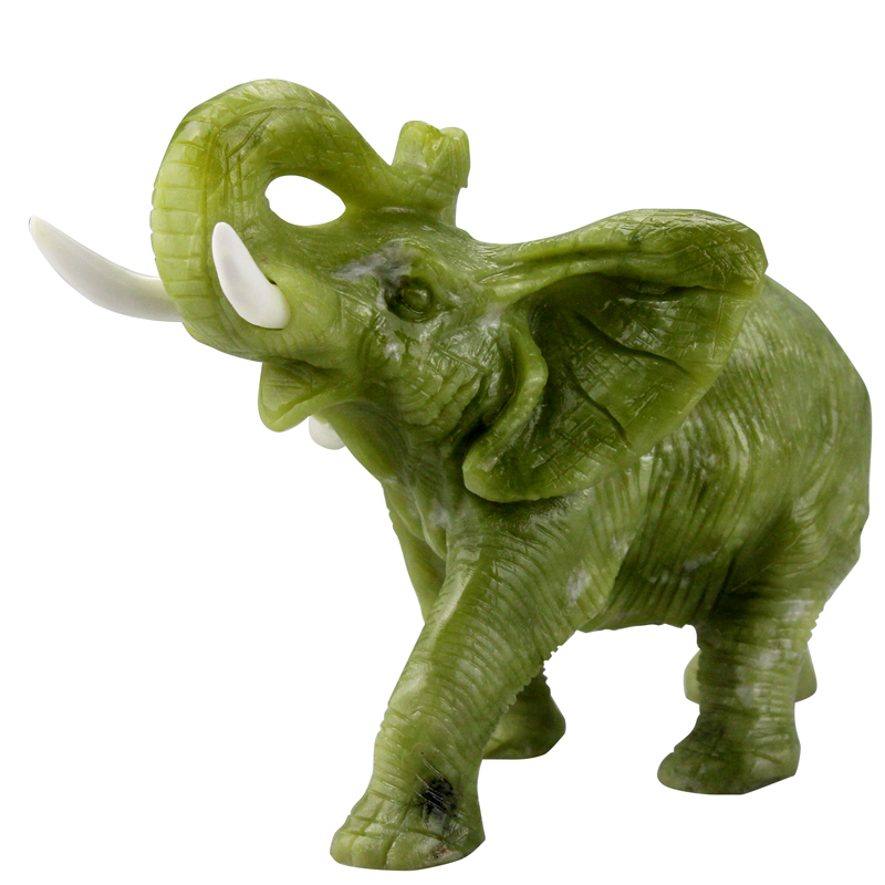 green jade good luck elephant figurine