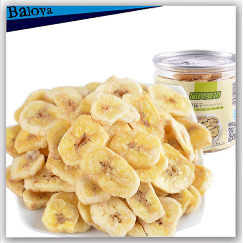 Chinese Snack Foods Filling Banana Fruit Dry Banana Slices 128g Dried Fruit Snacks Cans Loaded