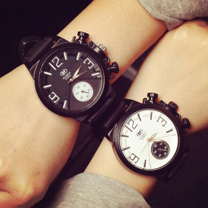 Hot Marketing Fashion Unisex Men Women Silicone Quartz Analog Wrist Watch Watches Jun6