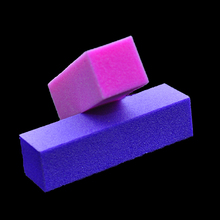 free shipping 2 X Purple Nail Art Buffer Buffing Sanding Files Block