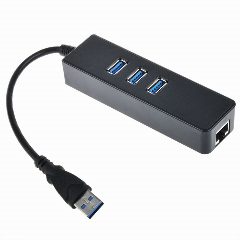 Новый Порт 3 Порта USB 3.0 Концентратор 10/100/1000 Мбит RJ45 Gigabit Ethernet LAN Проводной Сетевой Адаптер сетевой адаптер tp link gigabit ethernet ue300 usb to rj 45 10 100 1000 мбит с белый