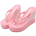 2016 New Rivet Flip Flops Women Shoes Sexy Platform Sandals Women Slippers Wedge Sandals Women Beach