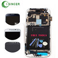 i337 i9506 LCD For Samsung S4 Lcd Screen Digitizer with frame Assembly AAA Mobile Phone White