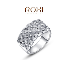 2015 new ROXI Classic Rings Rose Gold Plated engagement ring with Genuine Austrian Crystal Fashion Jewelry