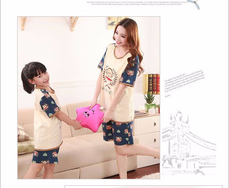13 Summer Style Matching Family Outfits Cartoon TShirt+Shorts Mother Daughter Matching Clothes Family Clothing Sets Mum Dad Child