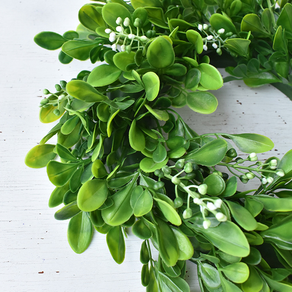 Artificial Door Hanging Wall Window Flower Green Leaf Wreath Home Party Decor