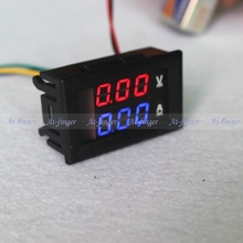 DC 100V 100A Car LED Electrical Ammeter Voltmeter Ampere Digital Voltage Amp Volt Meter Red Blue