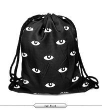 Top Quality 2015 women beach backpack printing bag for picnic mochila feminina harajuku drawstring bag mens