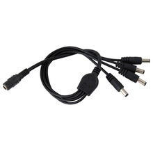 1 Female to 4 Male DC Power Splitter Cable for CCTV Security Camera #45892